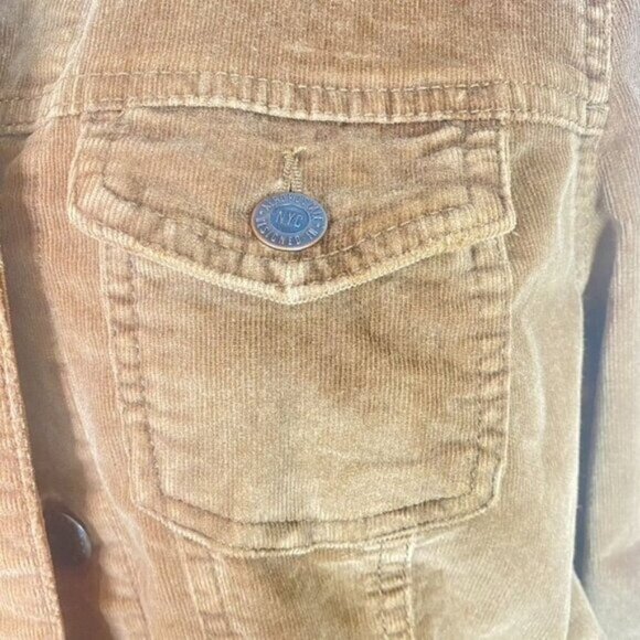Aeropostale Womens Chocolate Brown Fine Corduroy Jacket Size M Trucker Fall Jack - Picture 4 of 11